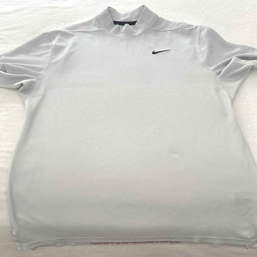 Tiger Woods Light gray Mesh Breath Golf shirt